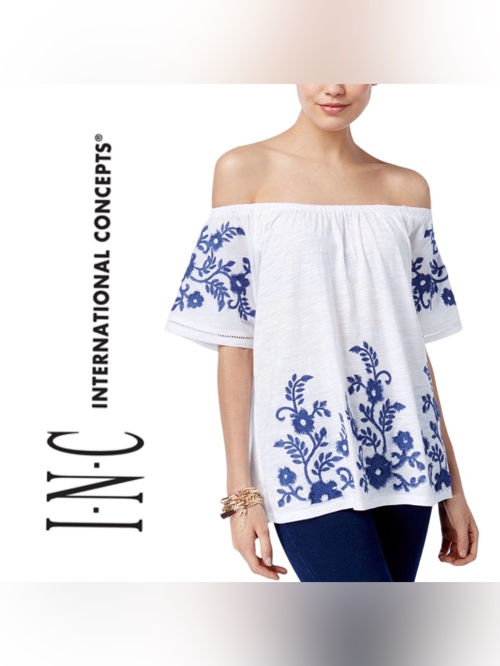 NWT INC Spring Meadow Embroidered Blouse Women’s Size 1X PRICE FIRM